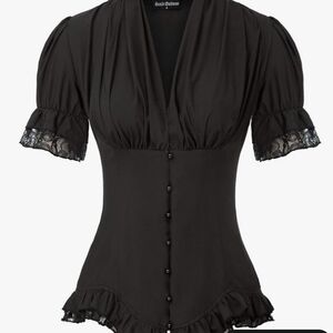 Chic Black Button Down Shirt by [Brand]